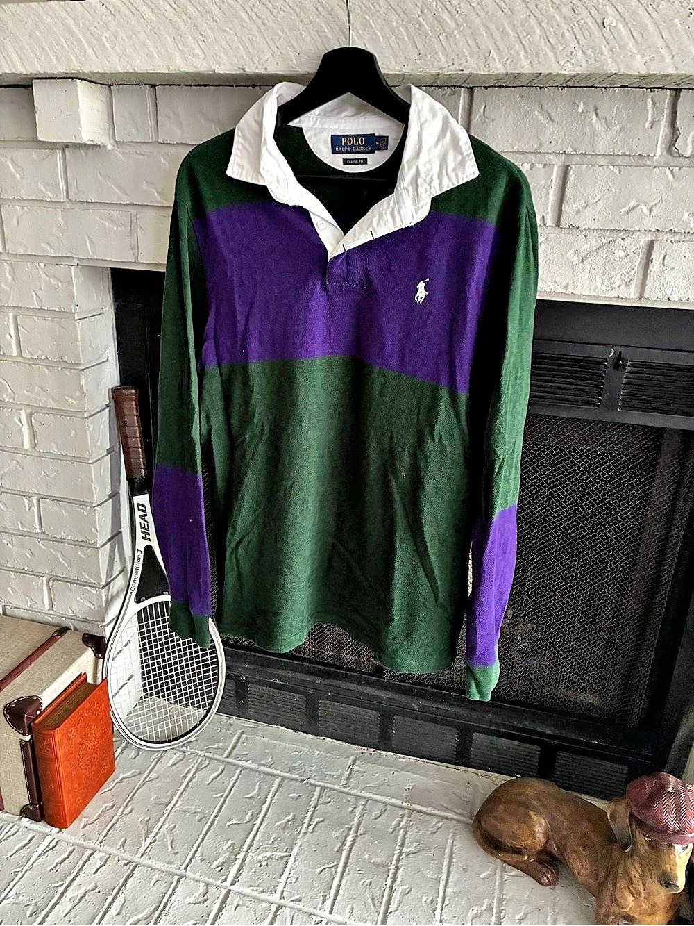 Polo Ralph Lauren Classic Fit Rugby Shirt Wimbledon Rare